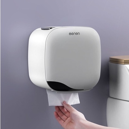 Hộp Đựng Giấy Vệ Sinh Cao Cấp OENON Thiết Bị Nhà Tắm Chống Nước 2 Ngăn Tiện Lợi  (Tặng Kèm Miếng Dán)