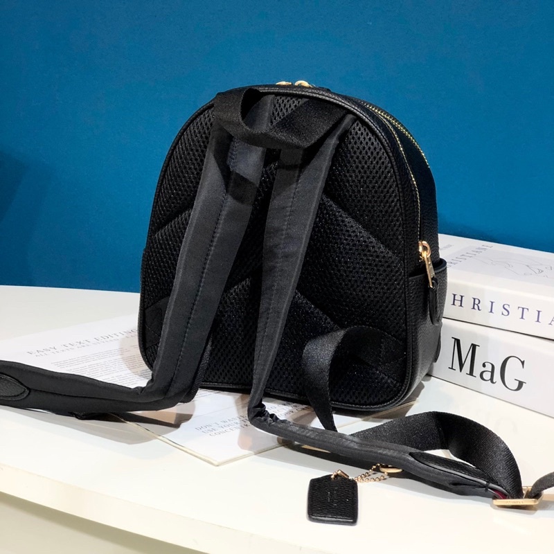 TNS - Balo form vuông mini hottrend Court Backpack-chất da cao cấp-tone đen classic