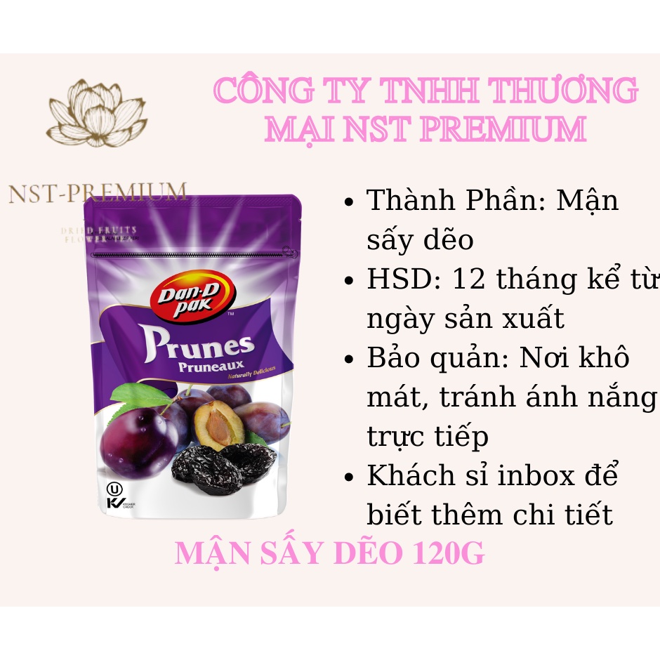 Mận Mỹ sấy dẽo  - Prunes  DAN.D PAK 120G