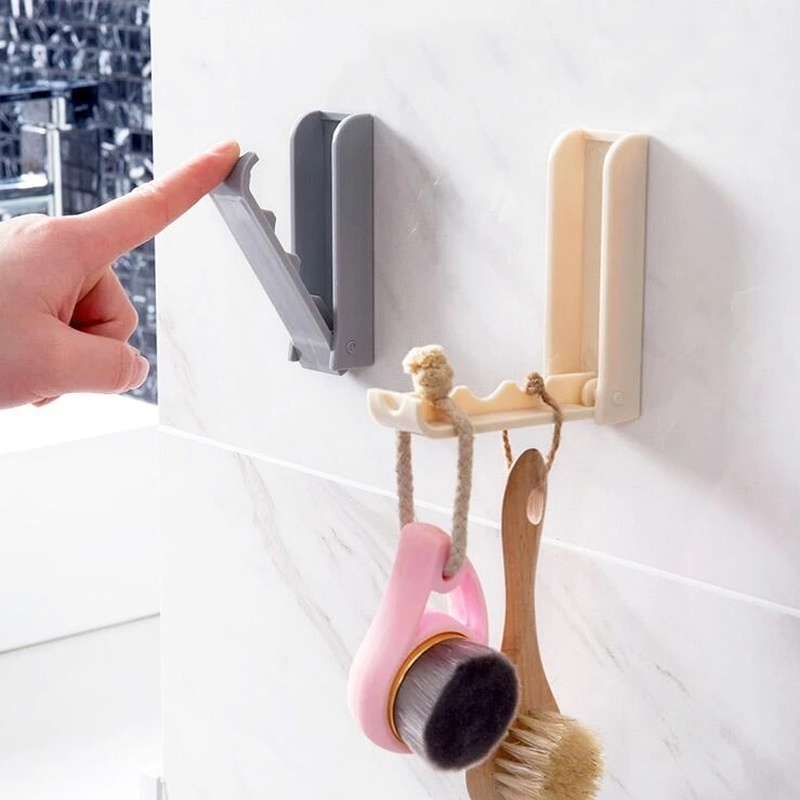1 Móc Treo Đồ Bằng Nhựa Gắn Tường Không Cần Đinh Ốc Tiện Dụng