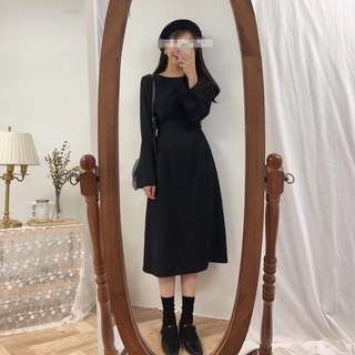 (Order-M) Ulzzang Váy suông dáng dài thắt eo M060