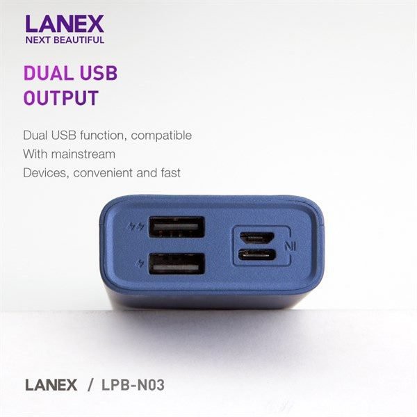 Pin sạc dự phòng 10.000 mAh LANEX