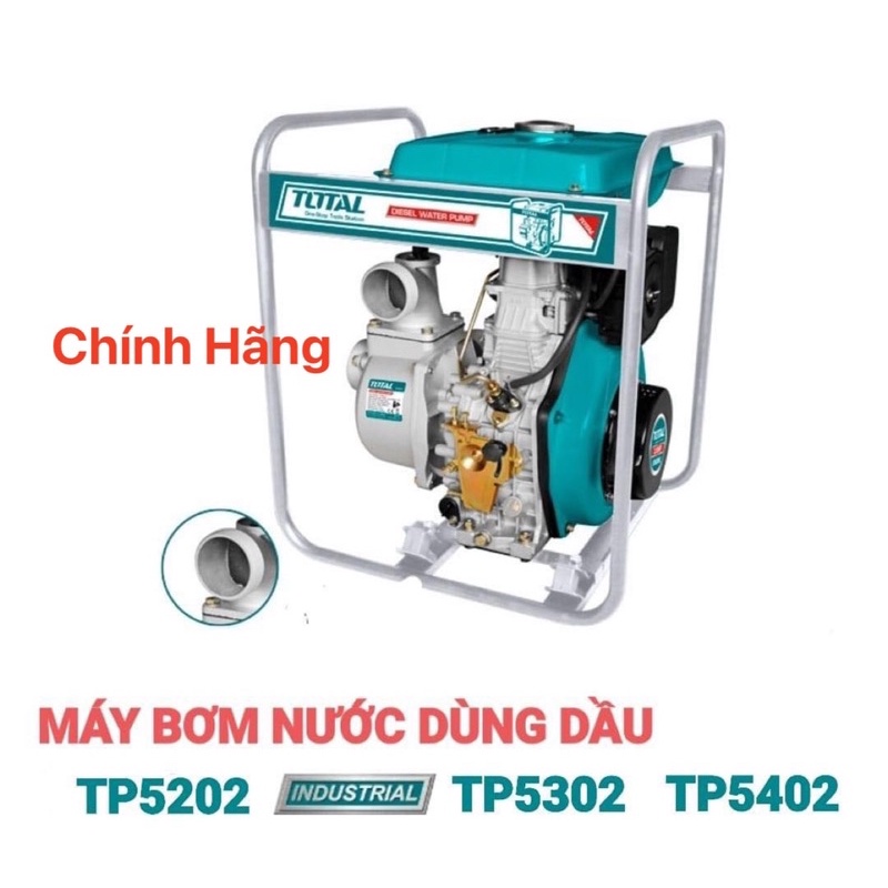 TOTAL MÁY BƠM NƯỚC DÙNG DẦU ĐIEZEN 3.8HP TP5202 (Cam kết Chính Hãng 100%)