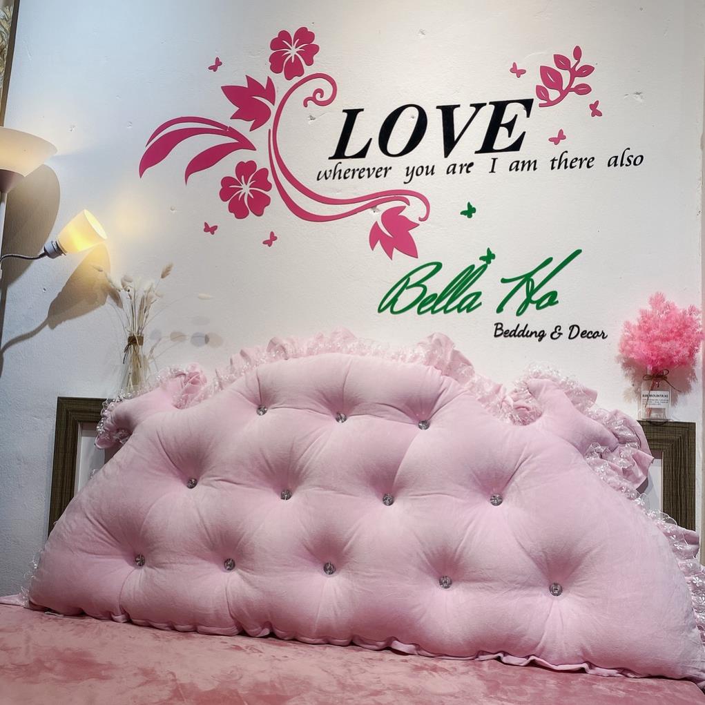 Gối tựa đầu giường hoàng gia hoa nổi kích thước 1.5m và 1.8m