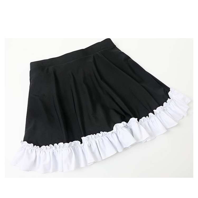 Bộ đồ bơi nữ bikini áo croptop váy phối màu nữ tính chất thun siêu đẹp