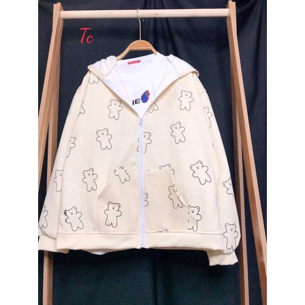 Áo khoác nỉ gấu