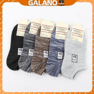 Combo 5 Tất Nam Cổ Ngắn GALANO Vớ Nam Thấm Hút Mồ Hôi Chống Hôi Chân Cao Cấp FAS-001355