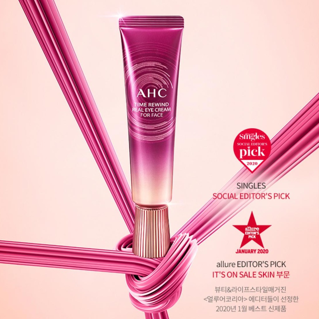 Mẫu Mới 2020- Kem Mắt AHC Time Rewind s Real Eye Cream For Face Hàn Quốc