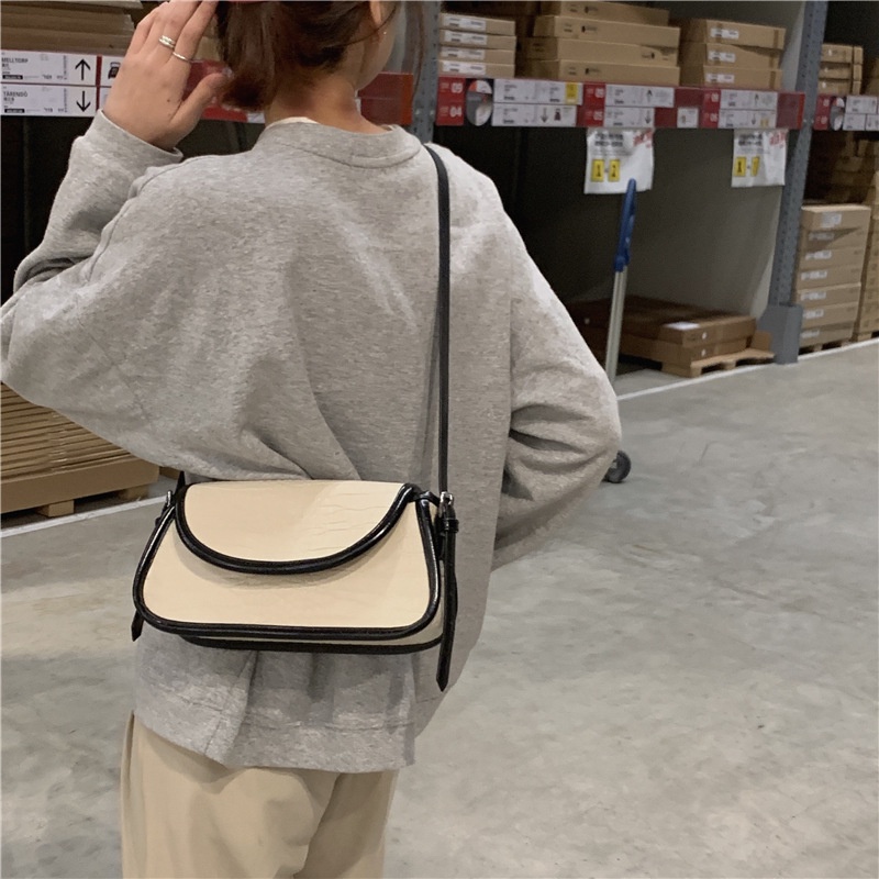 IELGY Túi Đeo Vai Phối Màu Thời Trang Cho Nữ