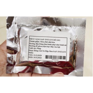 Men khô bánh mỳ lạt Saf-Instant đỏ Pháp gói 20G