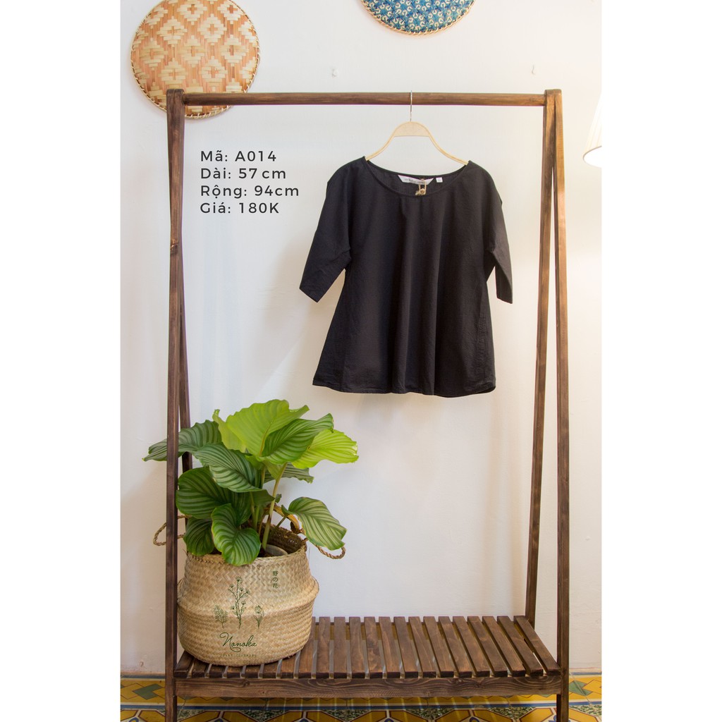 Áo nữ 2hand Uniqlo đơn giản màu đen