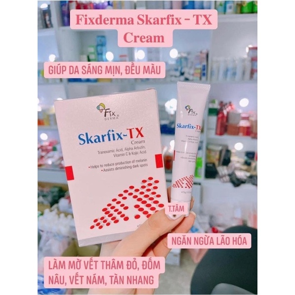 [Chính hãng] Kem dưỡng da mờ thâm mụn, nám tàn nhang Fixderma Skarfix - TX cream 15gr