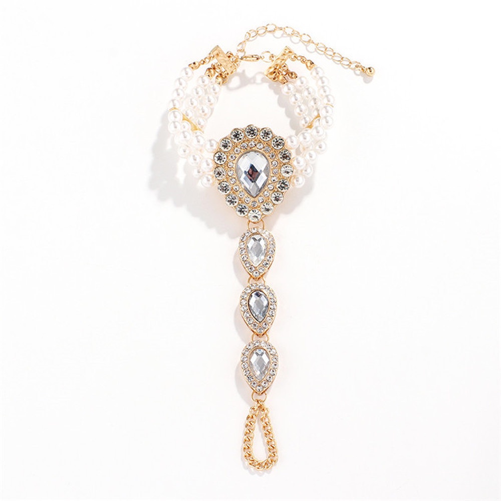 Vòng Tay Kèm Nhẫn Đính Hạt Giả Ngọc Trai