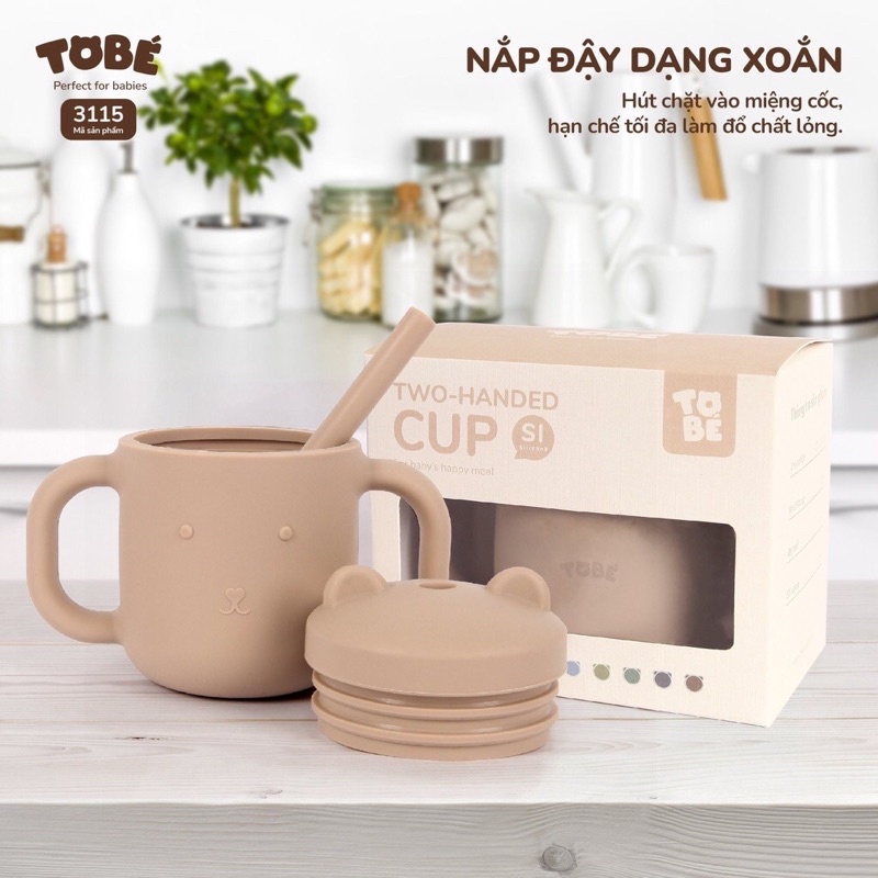 Cốc Tập Uống Silicone Tobé Cho Bé