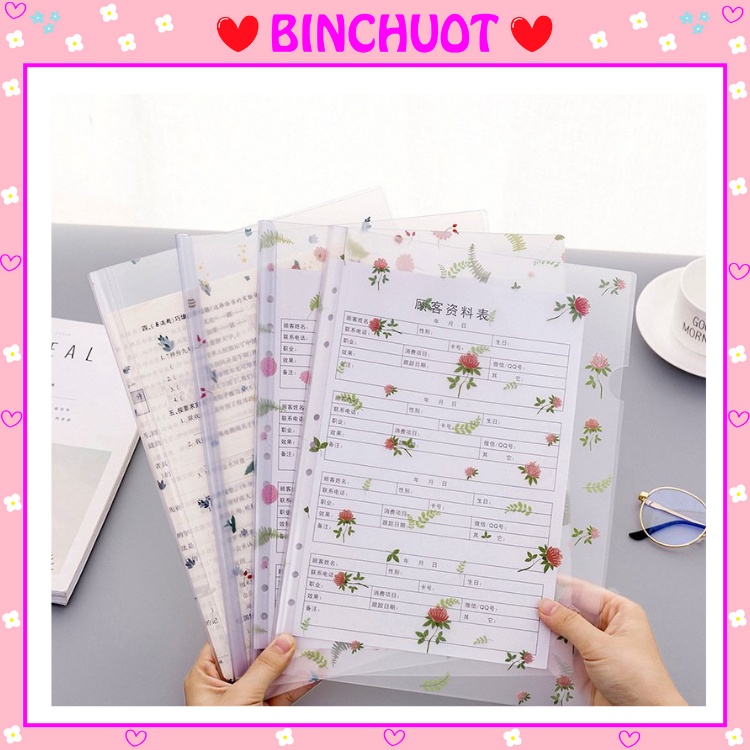 Kẹp Trong Suốt A4 Que Vẽ Thông Tin Bằng Nhựa Tập Tài Liệu Sơ Yếu Lý Lịch Giấy Kiểm Tra Thư Mục Sách Học Sinh Bìa Sách