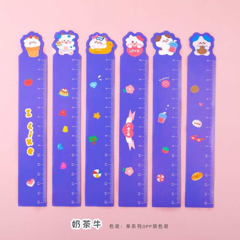 &lt;Video Review&gt; Set 5 Thước Kẻ Bìa Nhựa Dẻo Đo 15cm Màu Sắc Đáng Yêu Nhiều Chủ Đề D145