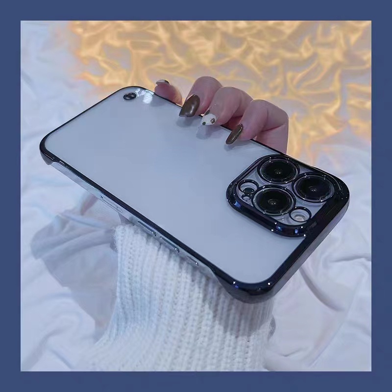 Sang Trọng Ốp Điện Thoại Trong Suốt Mạ Điện Không Viền Cho iphone XS MAX XR X XS 11 12 / 13 14 12Pro / 13Pro plus