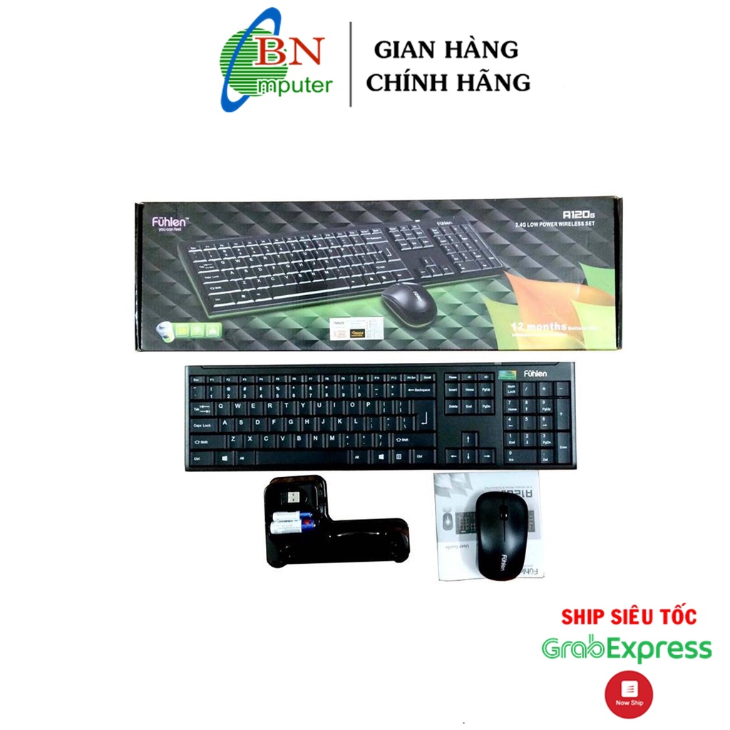 Bộ bàn phím chuột máy tính không dây Fuhlen A120G