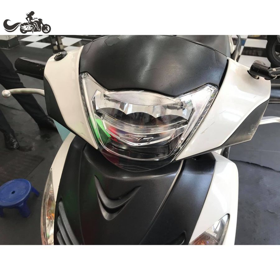 Đèn Pha Led 2 Tầng Xe SH Ý Nhập 2009-2012. Hàng Chính Hãng Bảo Hành Zhi.Pat Cao Cấp, Siêu Sáng. Màu Trắng Bạc &amp; Đen Khói