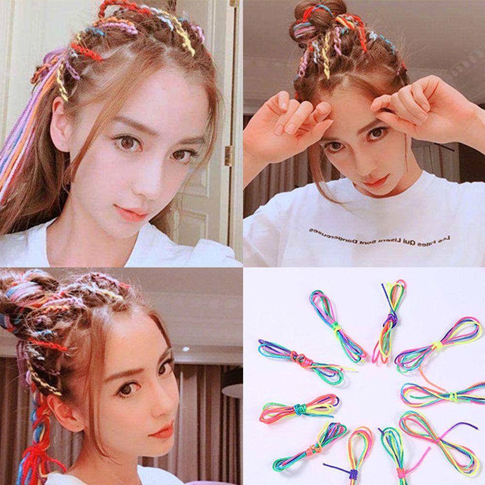 Tóc Giả Thắt Bím Nhiều Màu Phong Cách Hip Hop Hàn Quốc Sang Trọng Dành Cho Nữ