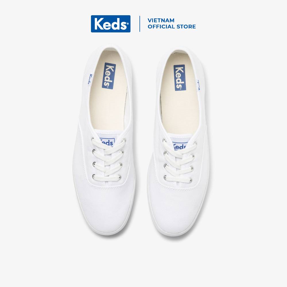 Giày Keds Nữ - Champion Organic Canvas White - KD064811