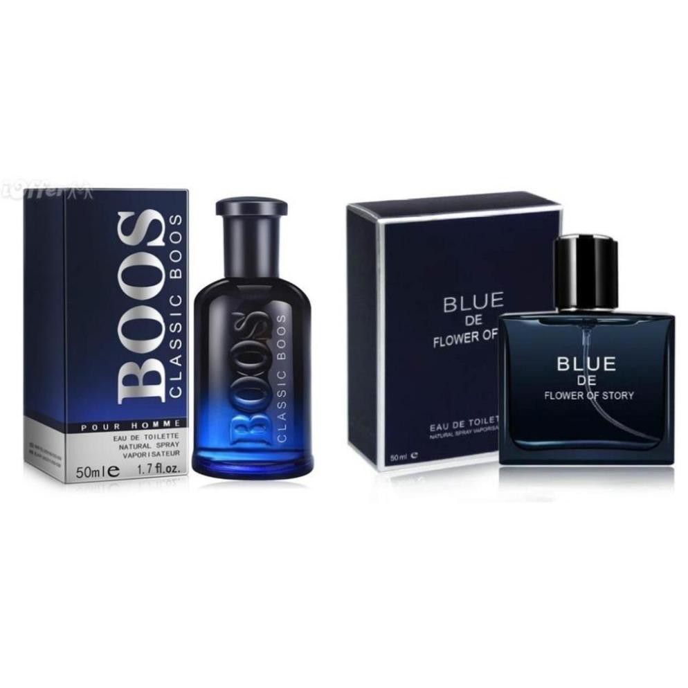 Combo 2 chai nước hoa nam cao cấp khẳng định đẳng cấp phái mạnh ( Blue de Flower + Classic Boos Đen )