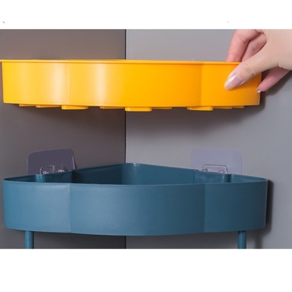 Kệ góc tam giác để đồ dán tường nhà tắm nhà bếp đa năng 【KỆ TAM GIÁC 2 LỚP】