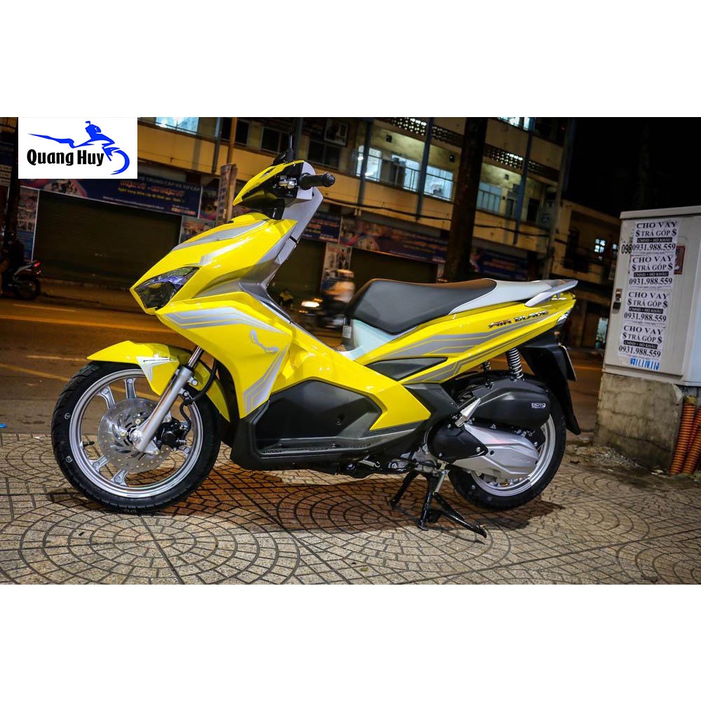 Tem xe air blade vàng chanh  , tem trùm xe air blade, team xe ab, chế độ tem decal dán xe máy ab rẻ