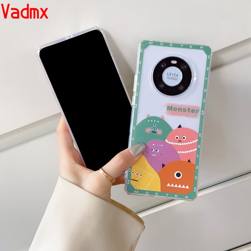 Ốp điện thoại dẻo trong suốt họa tiết quái vật dễ thương cho SAMSUNG GALAXY S21 S20 ULTRA PLUS FE NOTE 20 ULTRA 10 S10 LITE PLUS