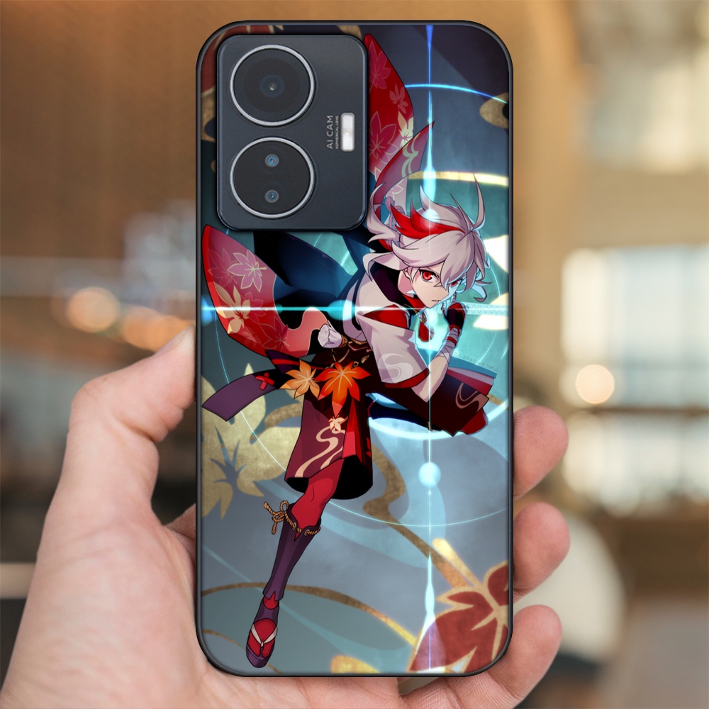 Ốp lưng Vivo Y55 2022 viền đen in hình Kazuha Genshin Impact