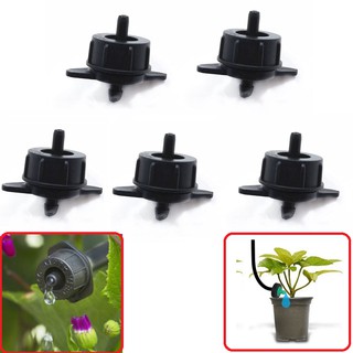 Set 5 đầu tưới nhỏ giọt có bù áp màu đen lưu lượng 2L/h
