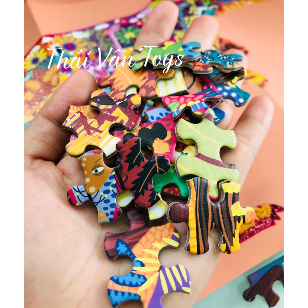 Bộ Xếp hình 280 chi tiết mẫu voi và khủng long - Trò chơi ghép hình Mideer nhiều mảnh siêu khó