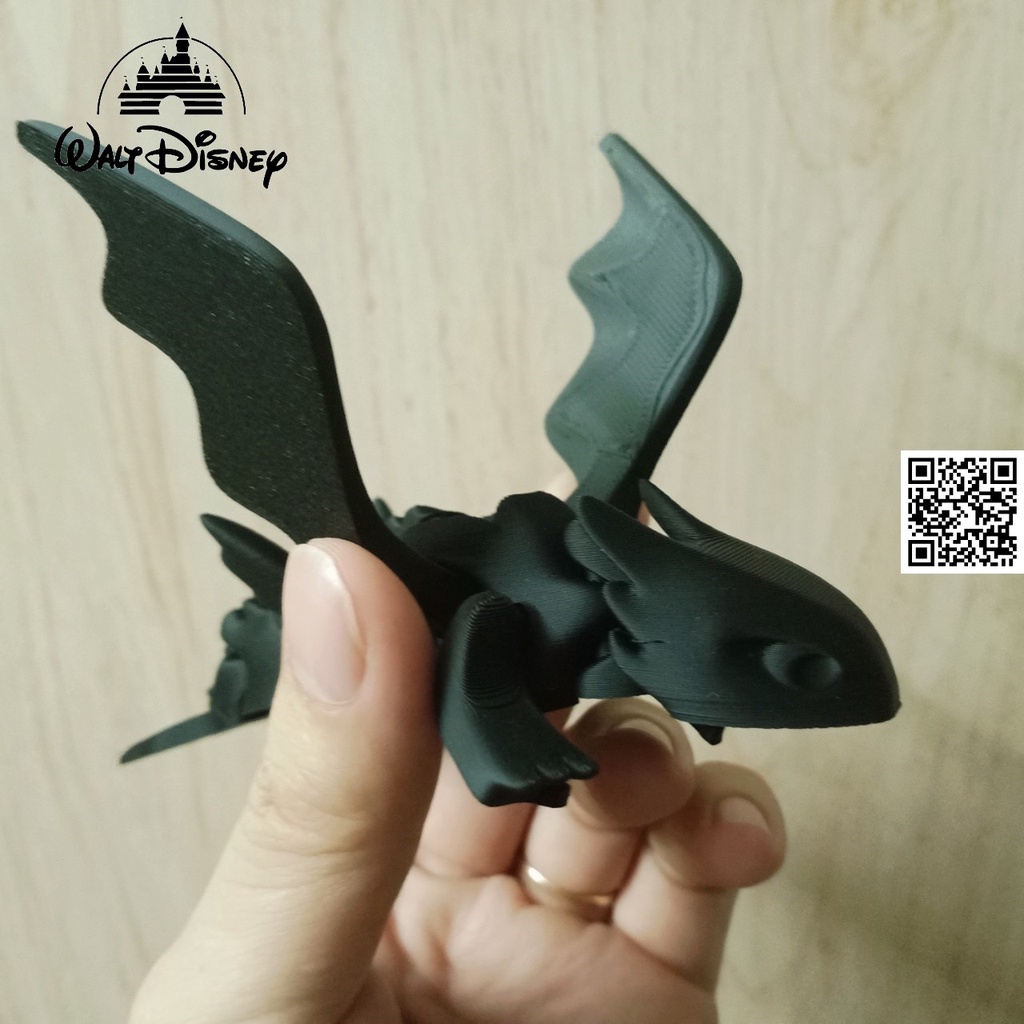Mô hình khớp động Bí kíp luyện rồng Toothless Sún Tất hoạt hình How to Train Your Dragon 1917