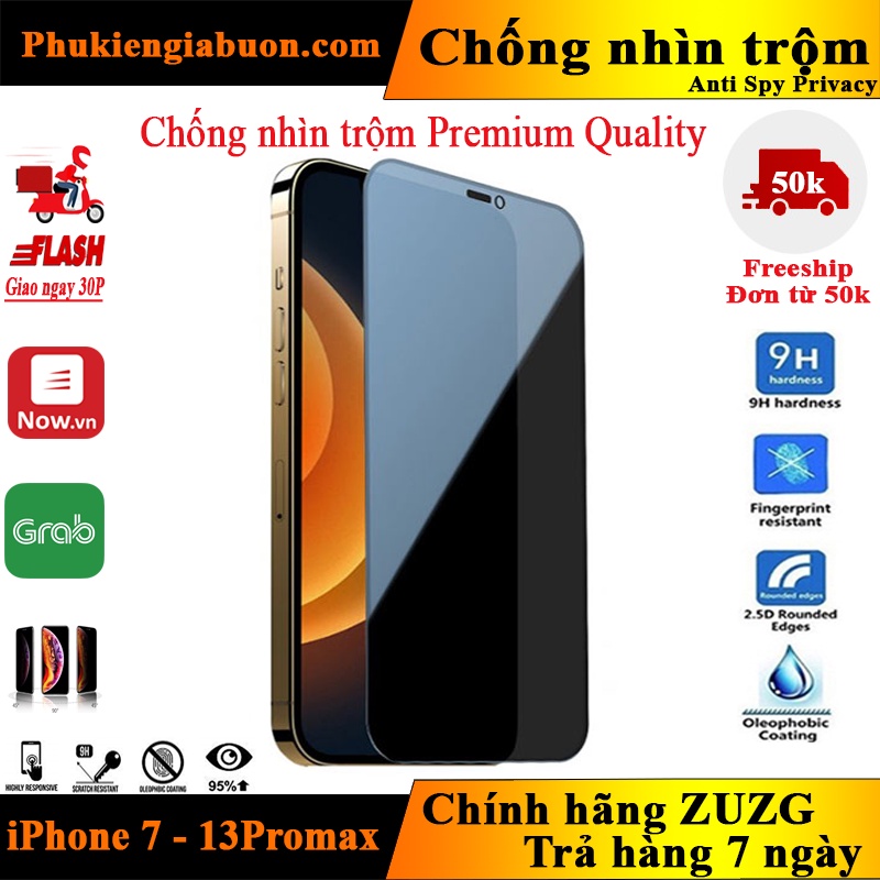 Kính cường lực iPhone chống nhìn trộm Anti Spy Privacy ZUZG