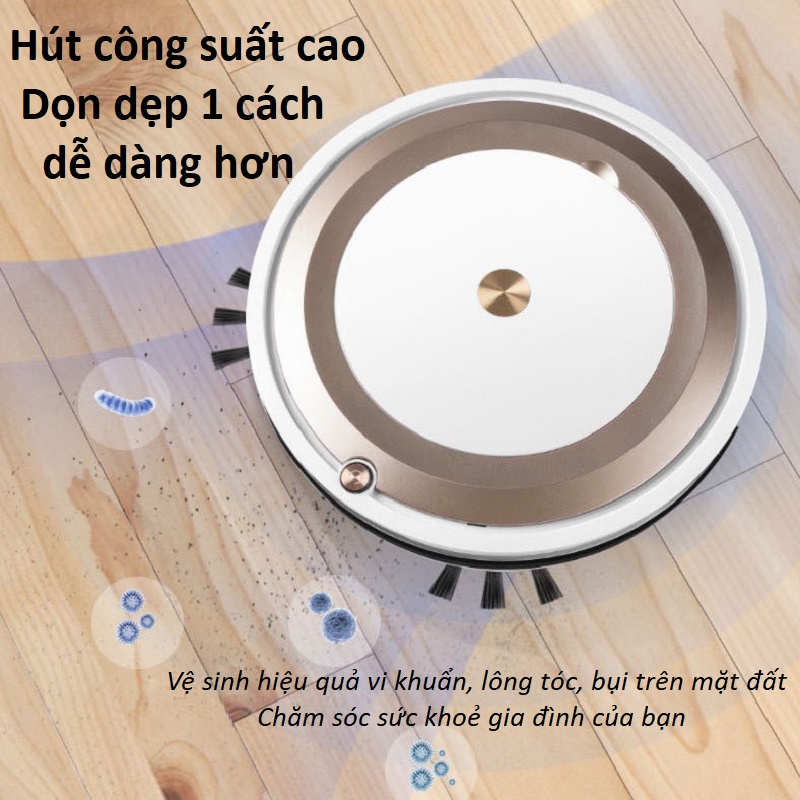 Robot hút bụi lau nhà thông minh dễ dàng điều khiển qua app trên điện thoại sử dụng pin sạc tại khohanggiarevn