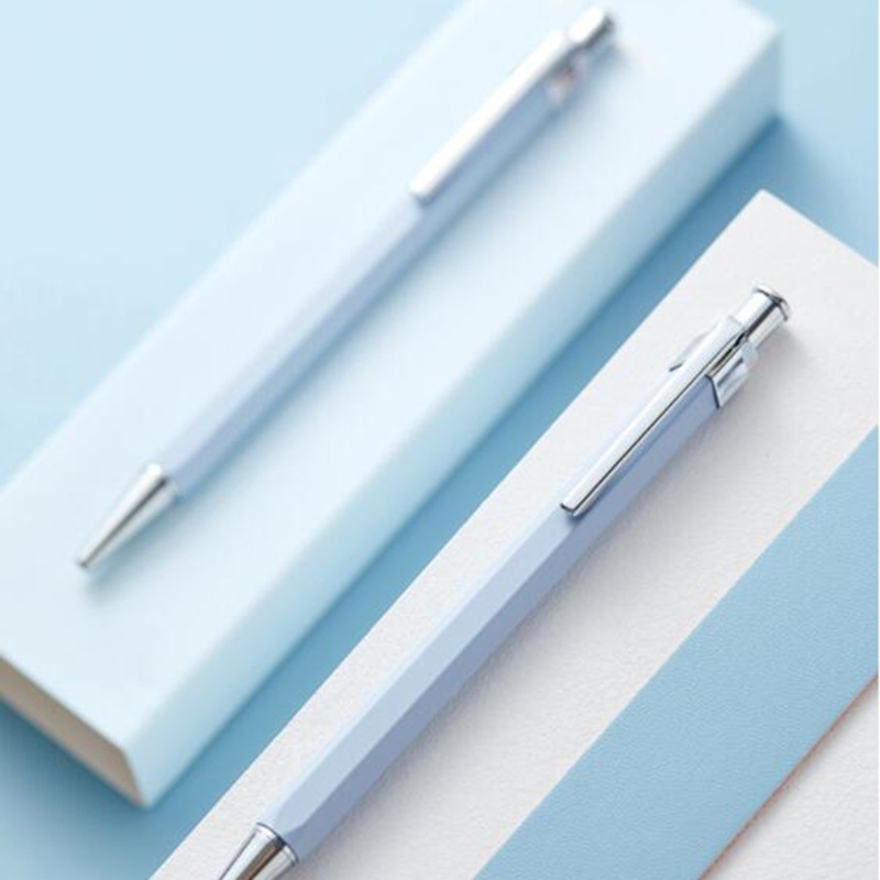 1 Bộ Bút Bi Có Thể Thu Gọn Ngòi 0 5mm Màu Xanh Lá / Hồng / Xanh Lá / Xanh Dương Dùng