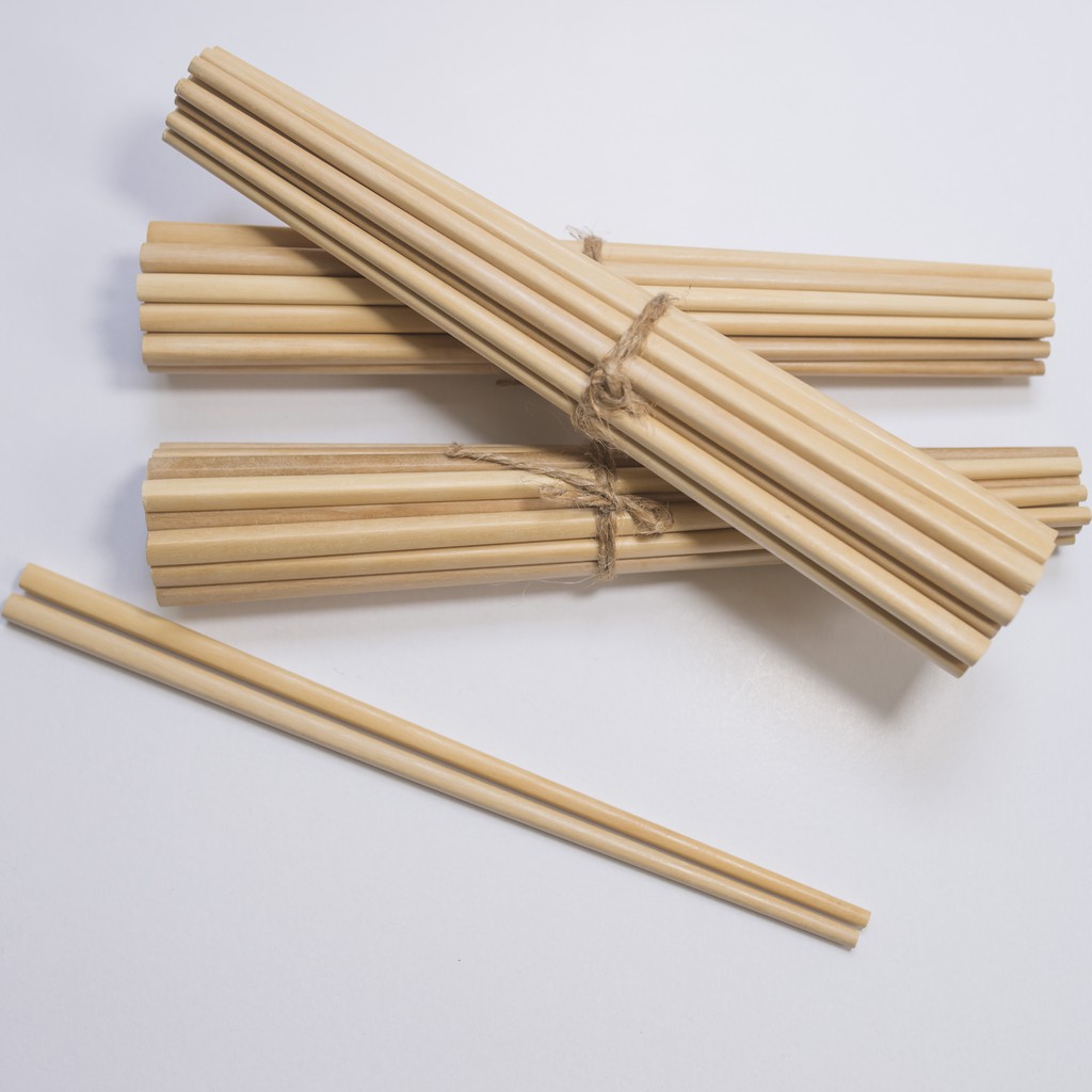 Bộ 10 đôi đũa gỗ Sao đẹp tự nhiên dùng trong bữa cơm gia đình