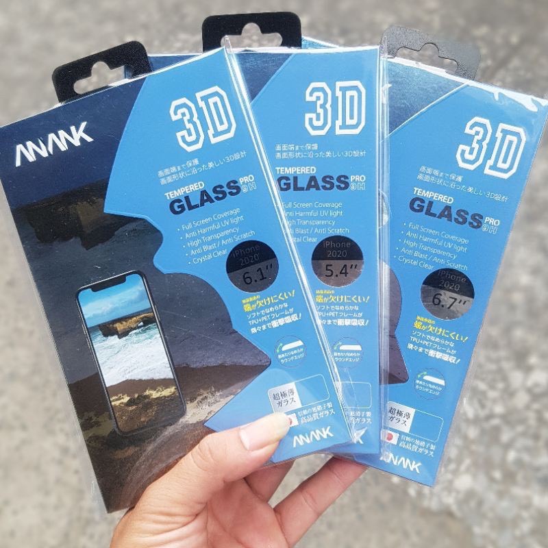 Cường lực Iphone ANANK 3D Trong Full Màn cho Iphone 12 Mini 12 Pro 12 Promax JaPan Siêu mượt Bo Viền Nano
