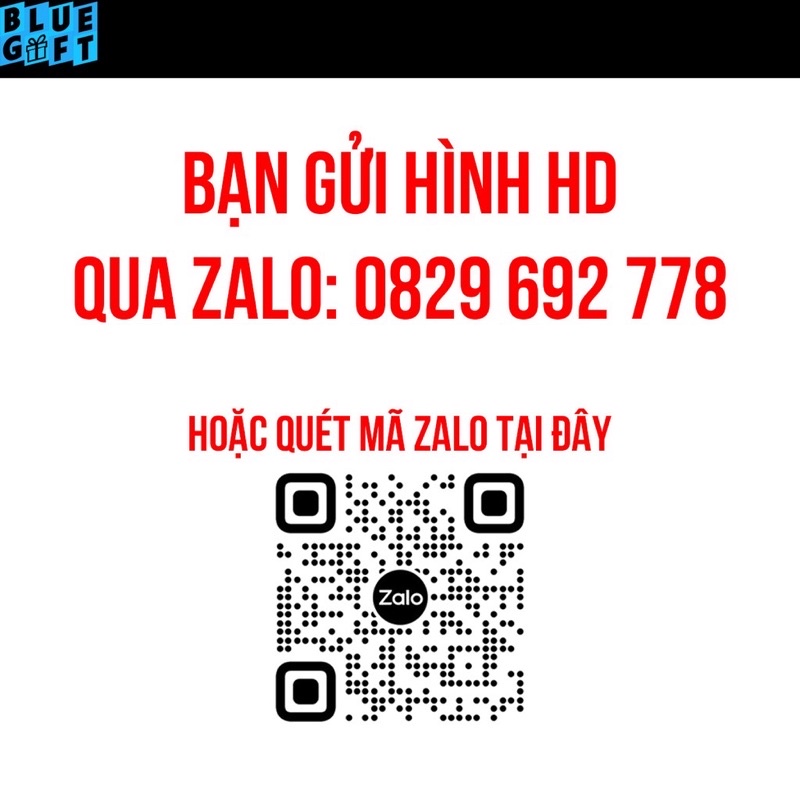 Có In Theo Yêu Cầu, Hình Ủi Gấu G1 - Blue Gift