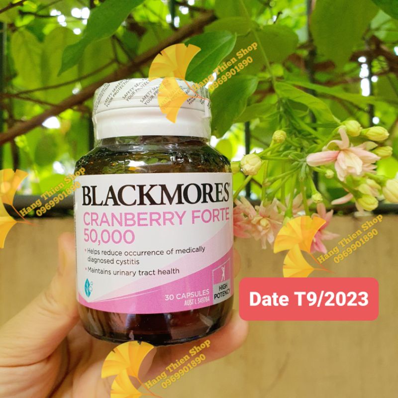 Viên uống hỗ trợ đường tiết niệu, bàng quang hàm lượng cao 50000mg, blackmores cranberry forte 30 viên