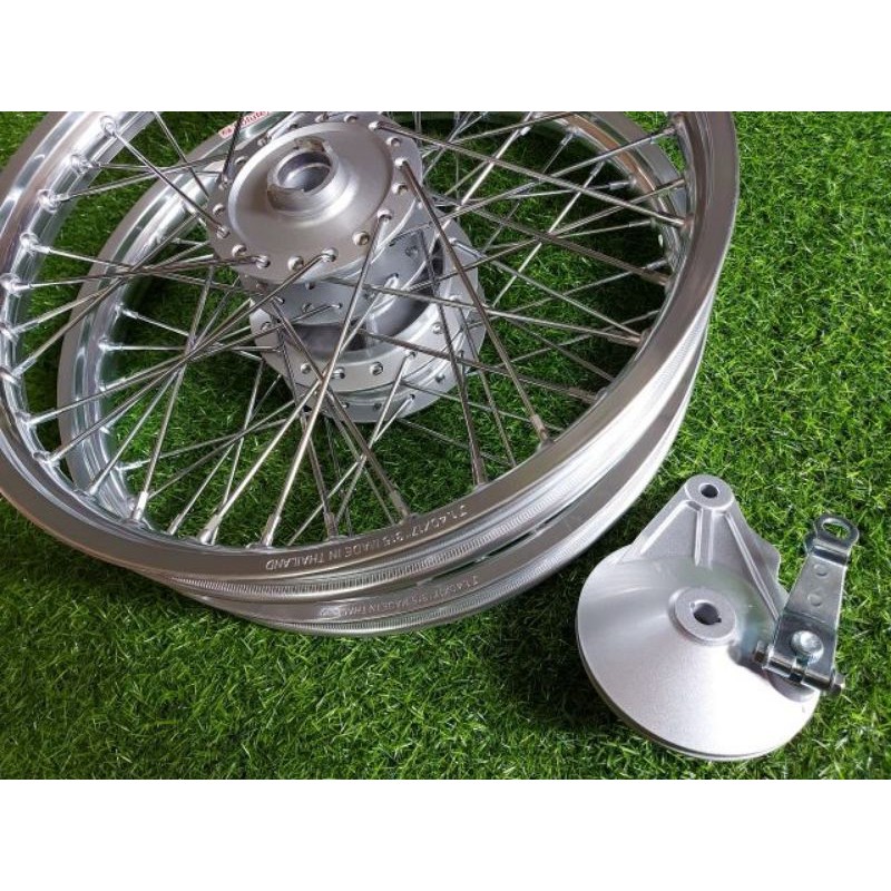 Bánh căm đùm future 125 zin theo xe lắp các dòng Honda wave căm mạ crom niềng nhôm đen thái full như hình