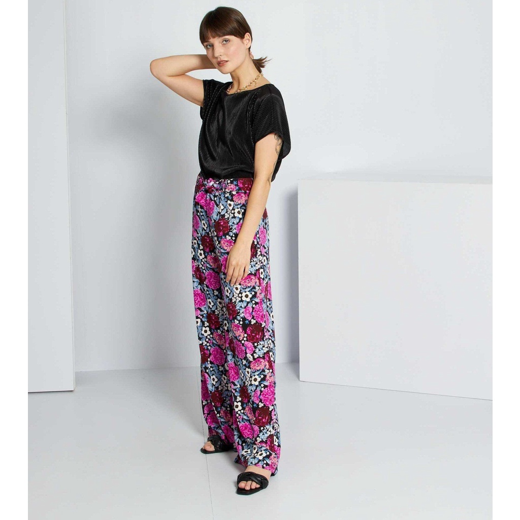 Quần Wide leg chiffon printed pant KI/BI dành cho Nữ