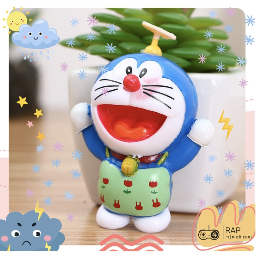 Set 6 mô hình đồ chơi nhiều tư thế trang trí Doraemon dễ thương - S6.01