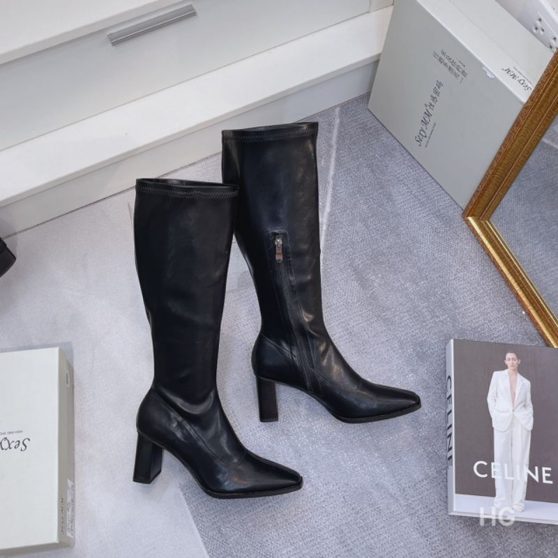H(ẢNH THẠT) Boot Sexy Ống Cao Gót 7p Da Mềm Êm Fullbox Cao Cấp