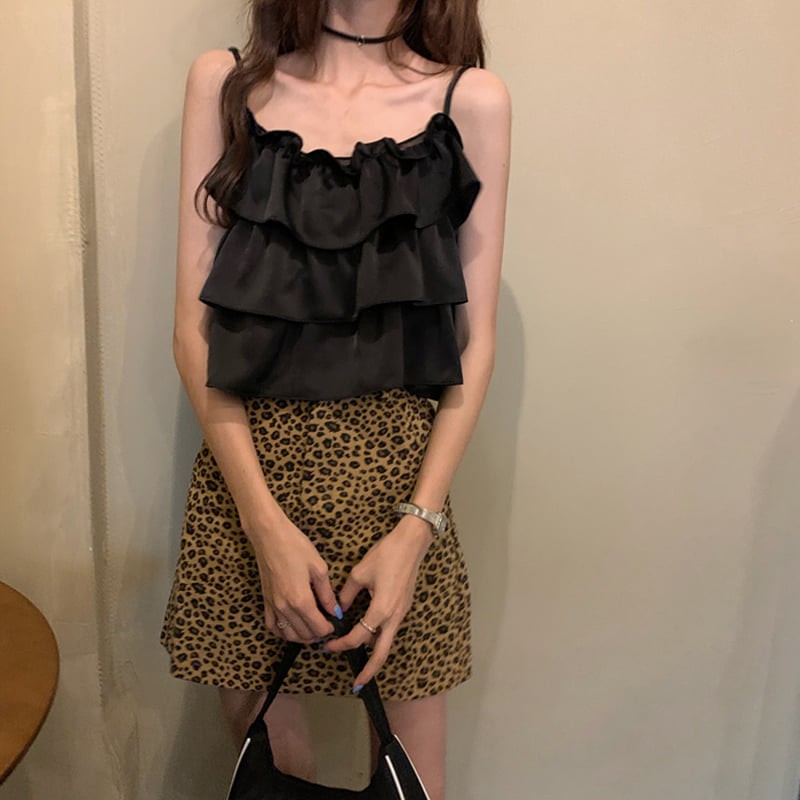 [C302] Áo hai dây 2 tầng trắng đen - Áo hai dây đũi lụa nữ hở lưng sexy hàng freesize giá siêu rẻ