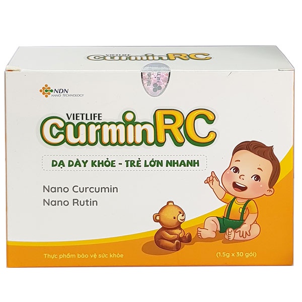 VIETLIFE CURMIN RC - Dạ dày khỏe, trẻ lớn nhanh, Tăng cường tiêu hóa cho trẻ (30 gói)