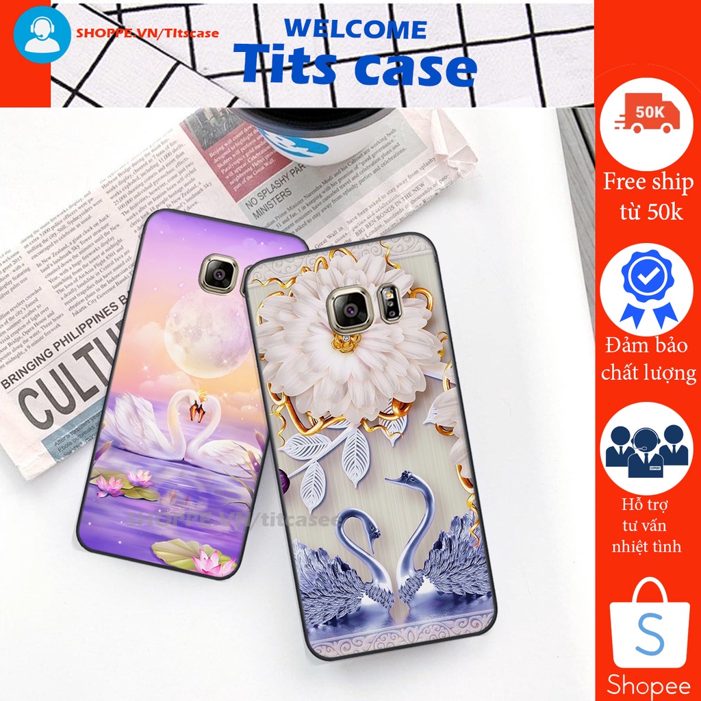 Ốp lưng Samsung Galaxy NOTE 5 in hình thiên nga,hoa may mắn, đặc sắc ĐỘC - LẠ - BỀN