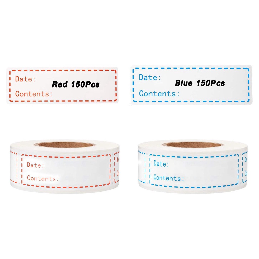 300pcs Removable 1x3 Inch Food Storage Stickers