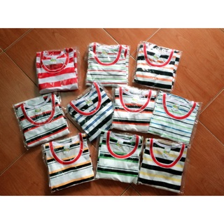 Set 2 bộ ba lỗ kẻ bé trai