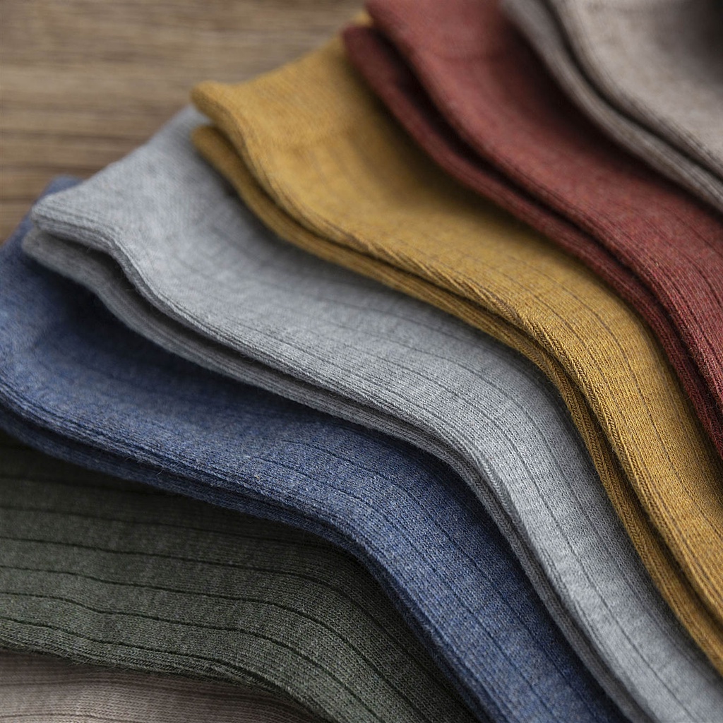 Vớ WAFNHA WAFNHA D511 vải cotton màu trơn thấm hút mồ hôi tốt dành cho nam